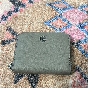 Tory Burch Emerson Zip Coin Case in gray